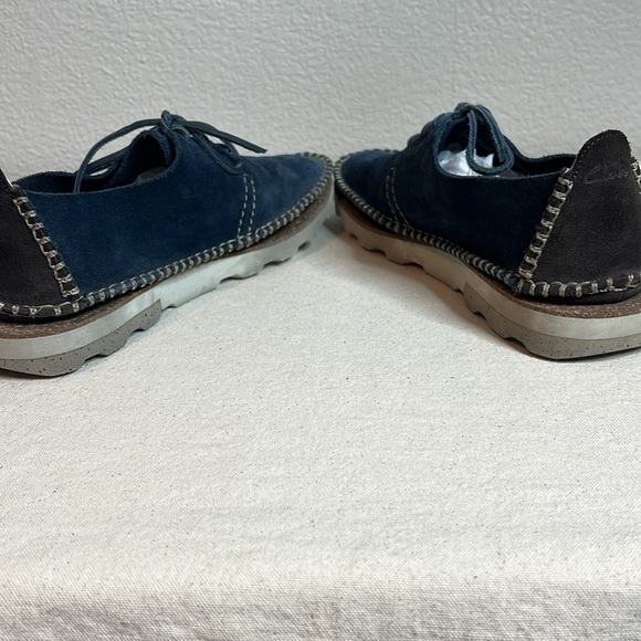 Clarks Tor Collection Men’s Navy Suede Lace-Up Shoes | Size 9.5 - Picture 4 of 6